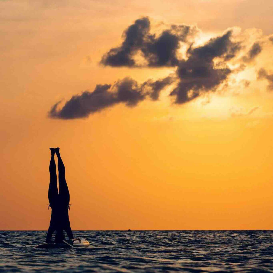 SUP Yoga Headstand SUP Yoga Headstand