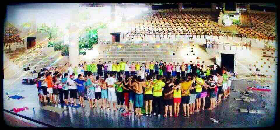 Yoga Teacher Group Hug Yoga Teacher Group Hug